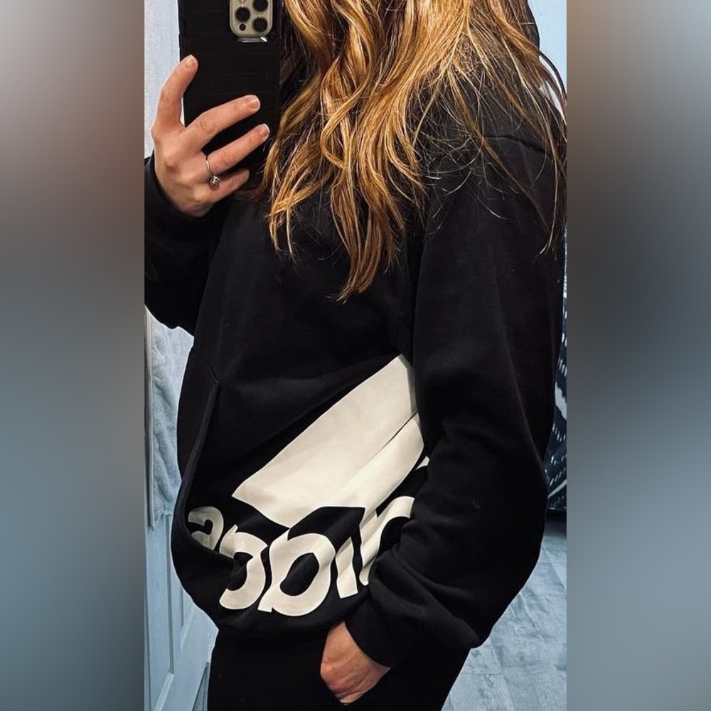 adidas large side trifoil hoodie